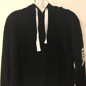 Black cropped hoodie